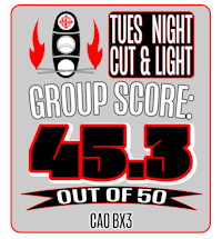 tues night cut & light group score 45 out of 50