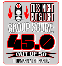 tues night cut and light group score 45 out of 50