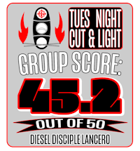 tues night cut & light group score