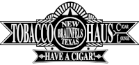 the logo for tobacco house texas have a cigar